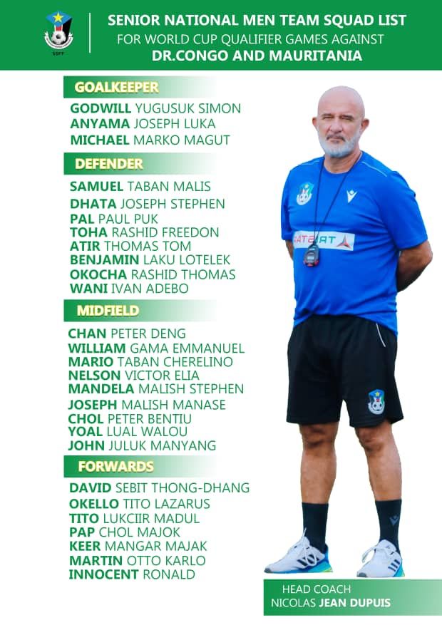 Coach Nicolas Unveils Provisional Squad for the FIFA World Cup Qualifiers