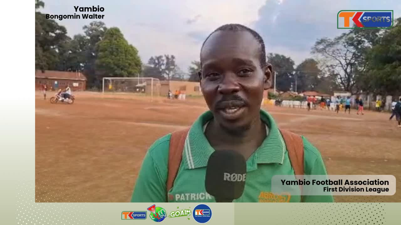 Al Tahrir FC Assistant Coach Dennis Lokinyo speaks after his team lost to vs Super Star FC.