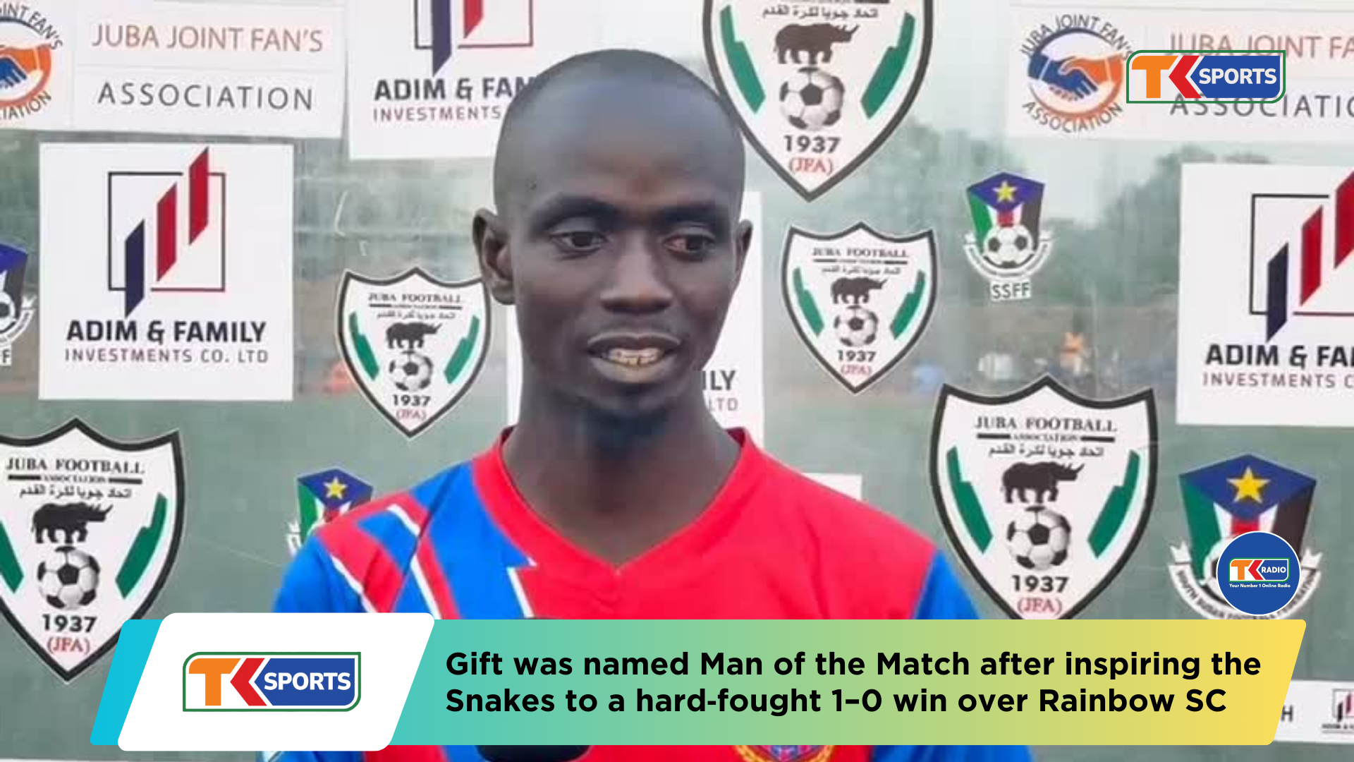 Munuki SC star Gift was named Man of the Match after inspiring the Snakes to a hard‑fought 1–0 victory over Rainbow SC